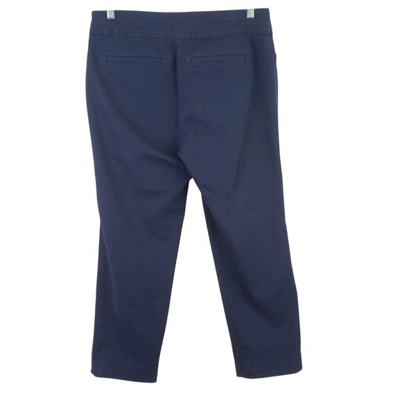 Croft & Barrow Womens 12 Short Navy Blue Pull On Ankle Cropped Pants - Picture 3 of 6